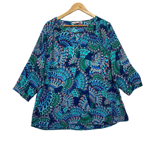 Millers Top Size 20 Plus Long Sleeve Multicoloured