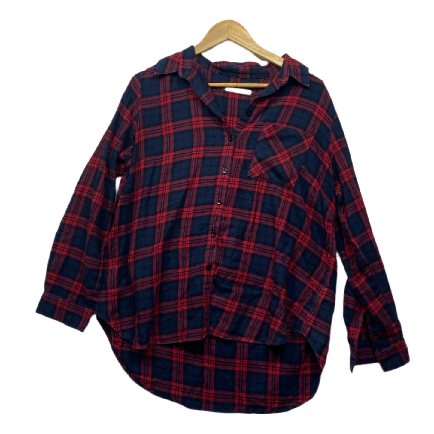 Target Flannel Top Size 16 Long Sleeve Check