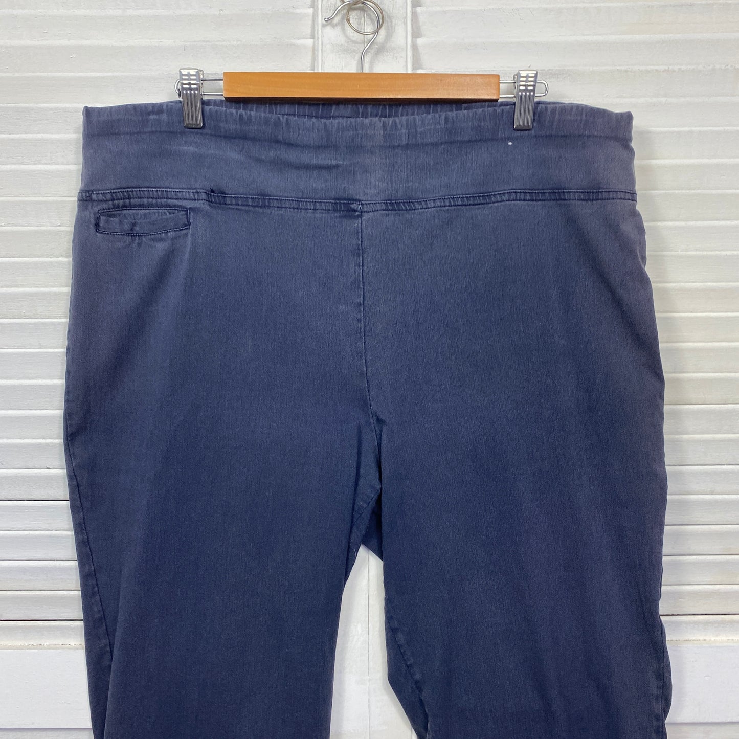 Autograph Pants Size 22 Blue Pull On Ankle Length