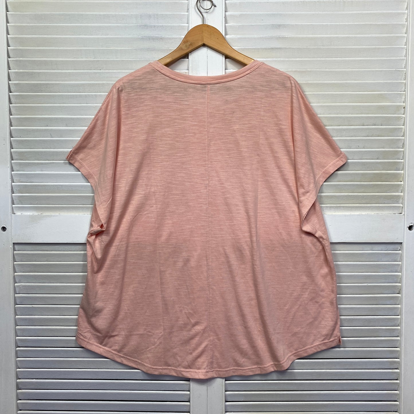 Columbia Top Size 3XL 16 18  Plus Peach Activewear Short Sleeve