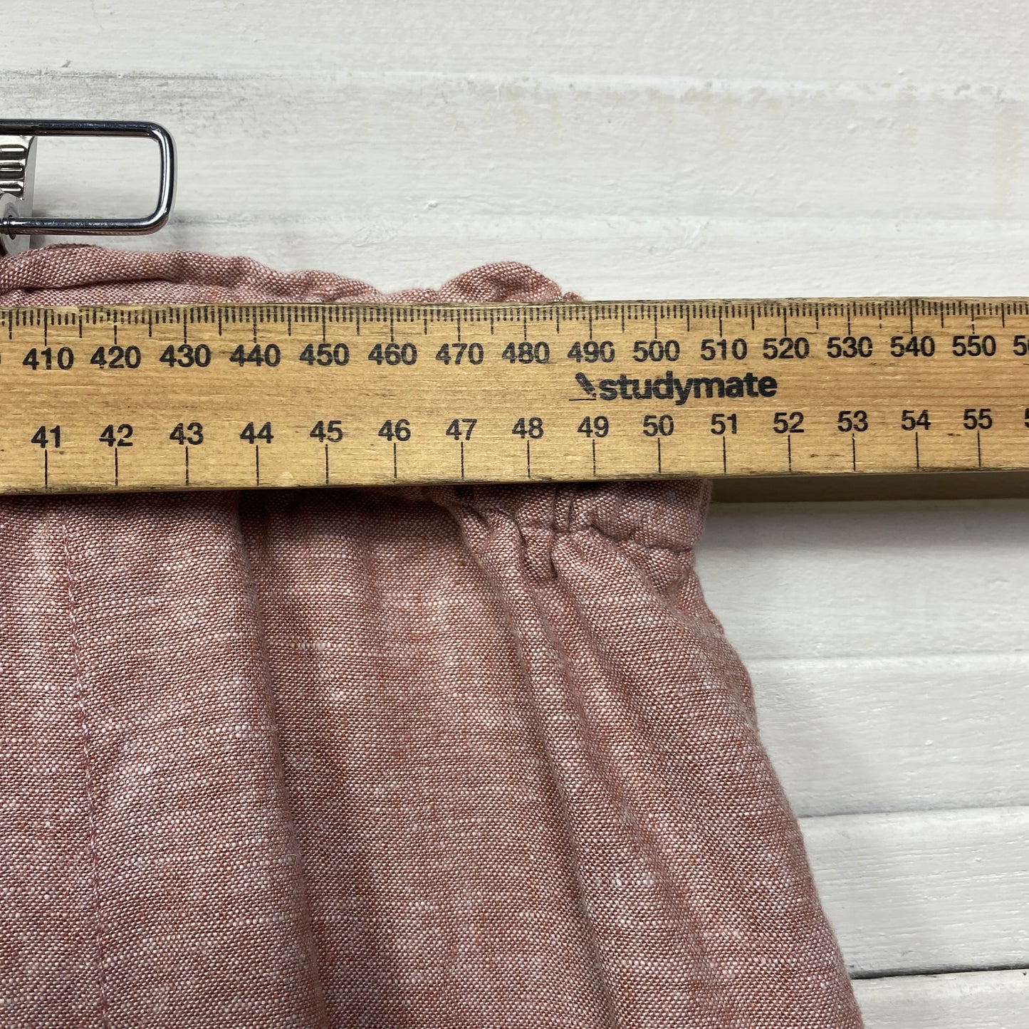 Avella Linen Pants Size 20 Pink Pockets Drawstring Waist Cropped