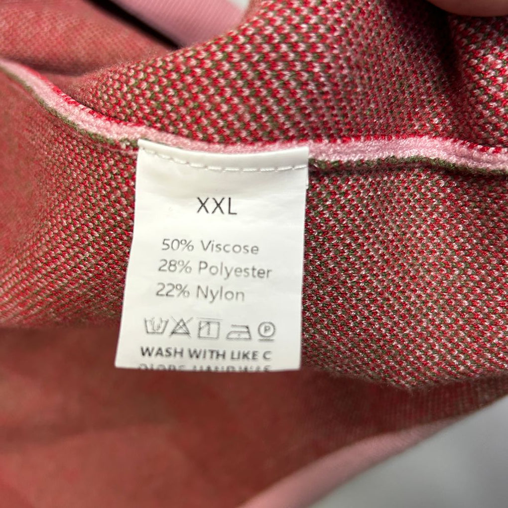 Pink Strawberry Knit Cardigan - Size XXL/16/18