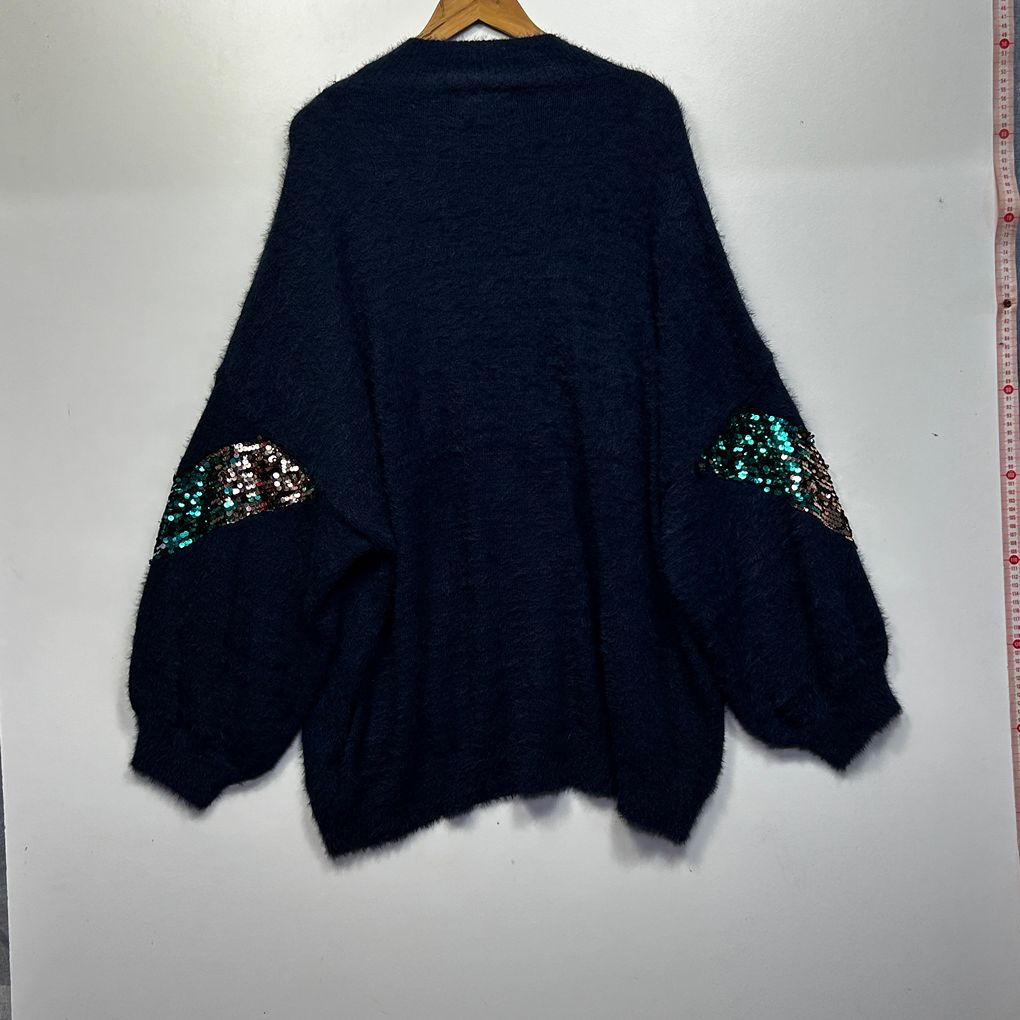 Lovedrobe Navy Sequin Jumper - Size 24/26