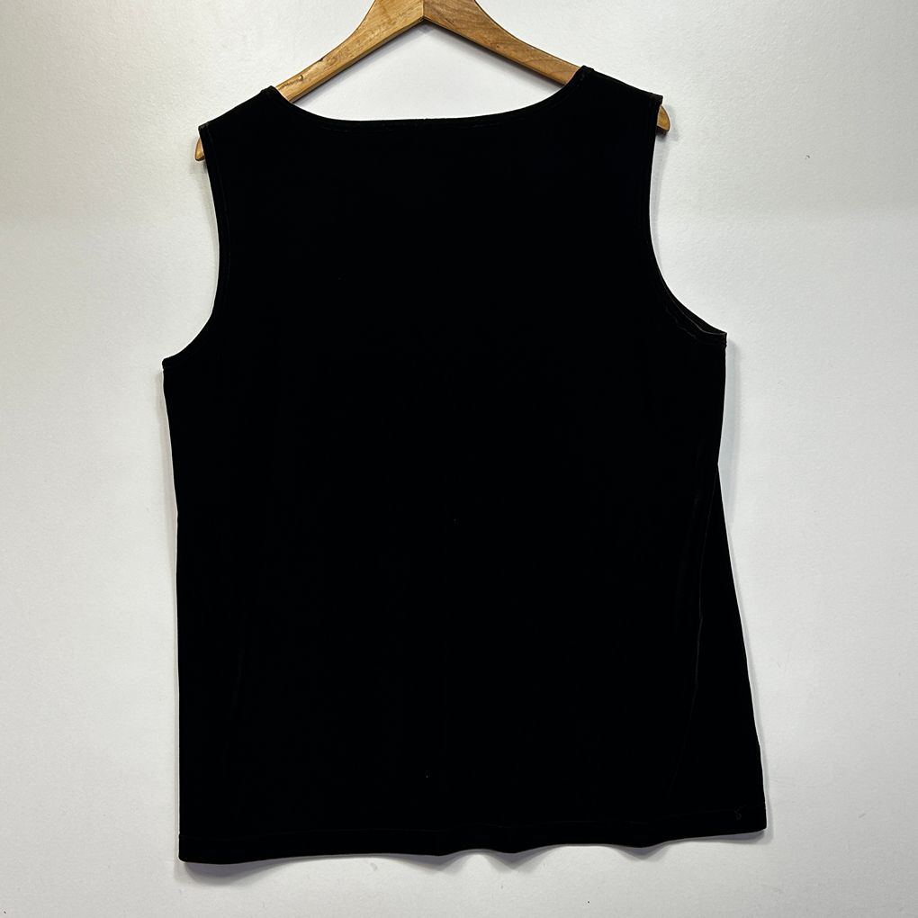 Vintage My Size Australia Chocolate Brown Velvet Sleeveless Top -  Size 14/16