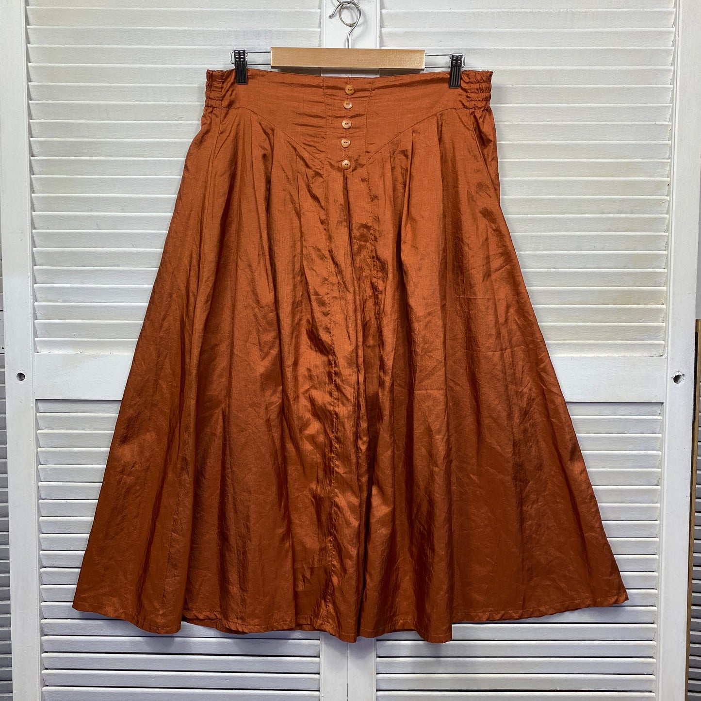 Vintage Trudie Fischer Maxi Skirt Size Large 14 Cooper Orange Made in Australia