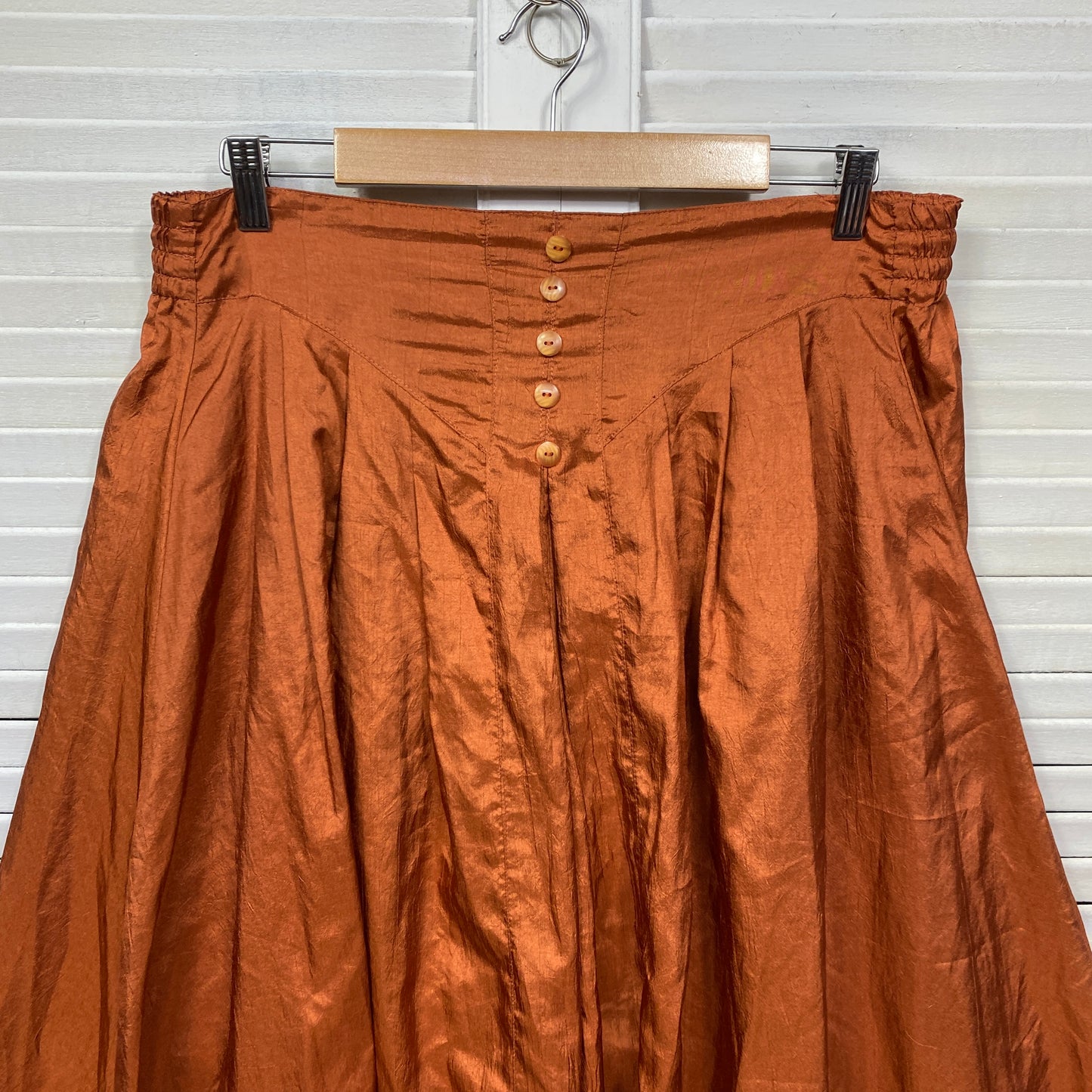 Vintage Trudie Fischer Maxi Skirt Size Large 14 Cooper Orange Made in Australia