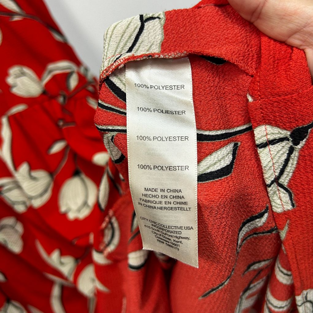 Loralette Red Floral Dress - Size 14/16