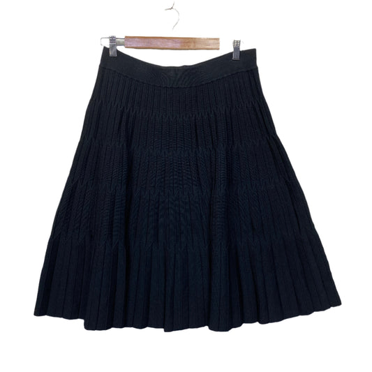 Review Skirt Size 14 Black Pleated Midi Length