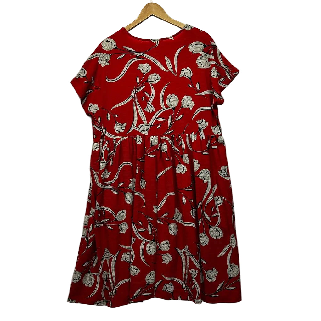 Loralette Red Floral Dress - Size 14/16