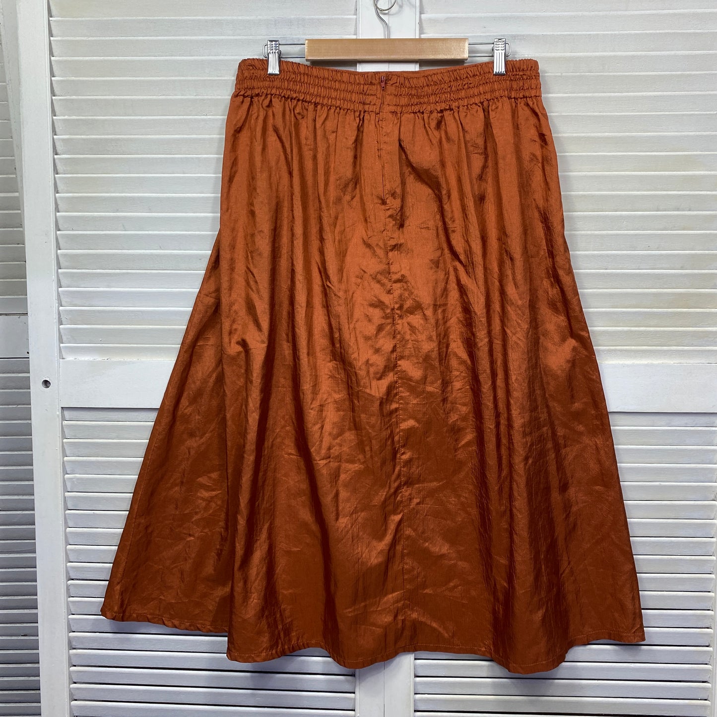 Vintage Trudie Fischer Maxi Skirt Size Large 14 Cooper Orange Made in Australia