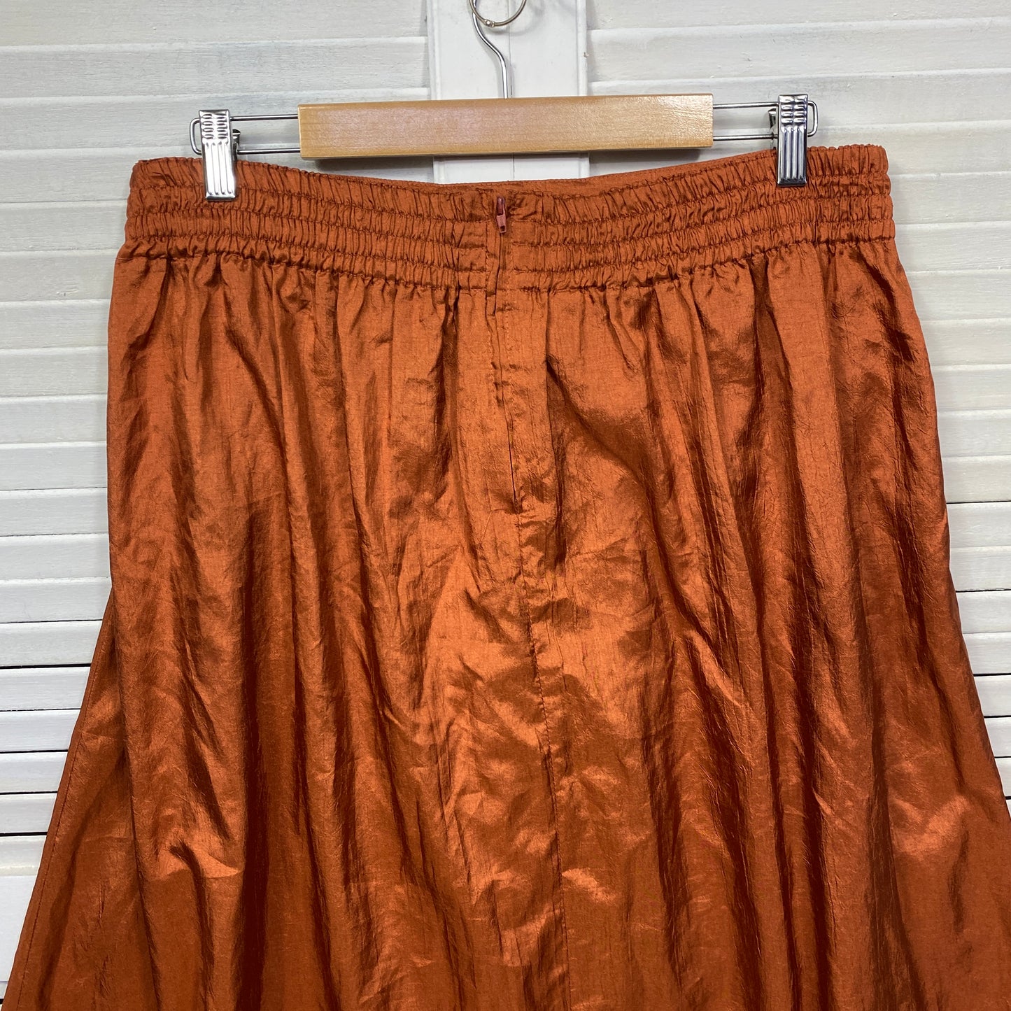 Vintage Trudie Fischer Maxi Skirt Size Large 14 Cooper Orange Made in Australia