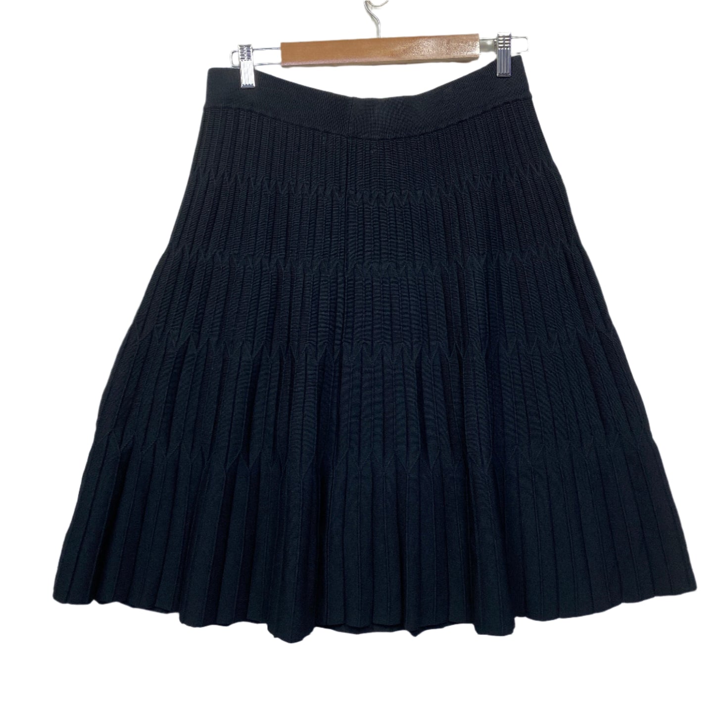 Review Skirt Size 14 Black Pleated Midi Length