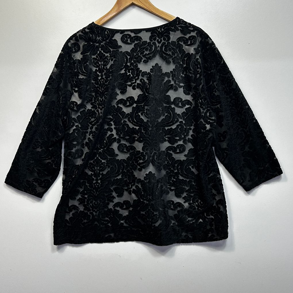 Millers Black Lace Top - Size 22