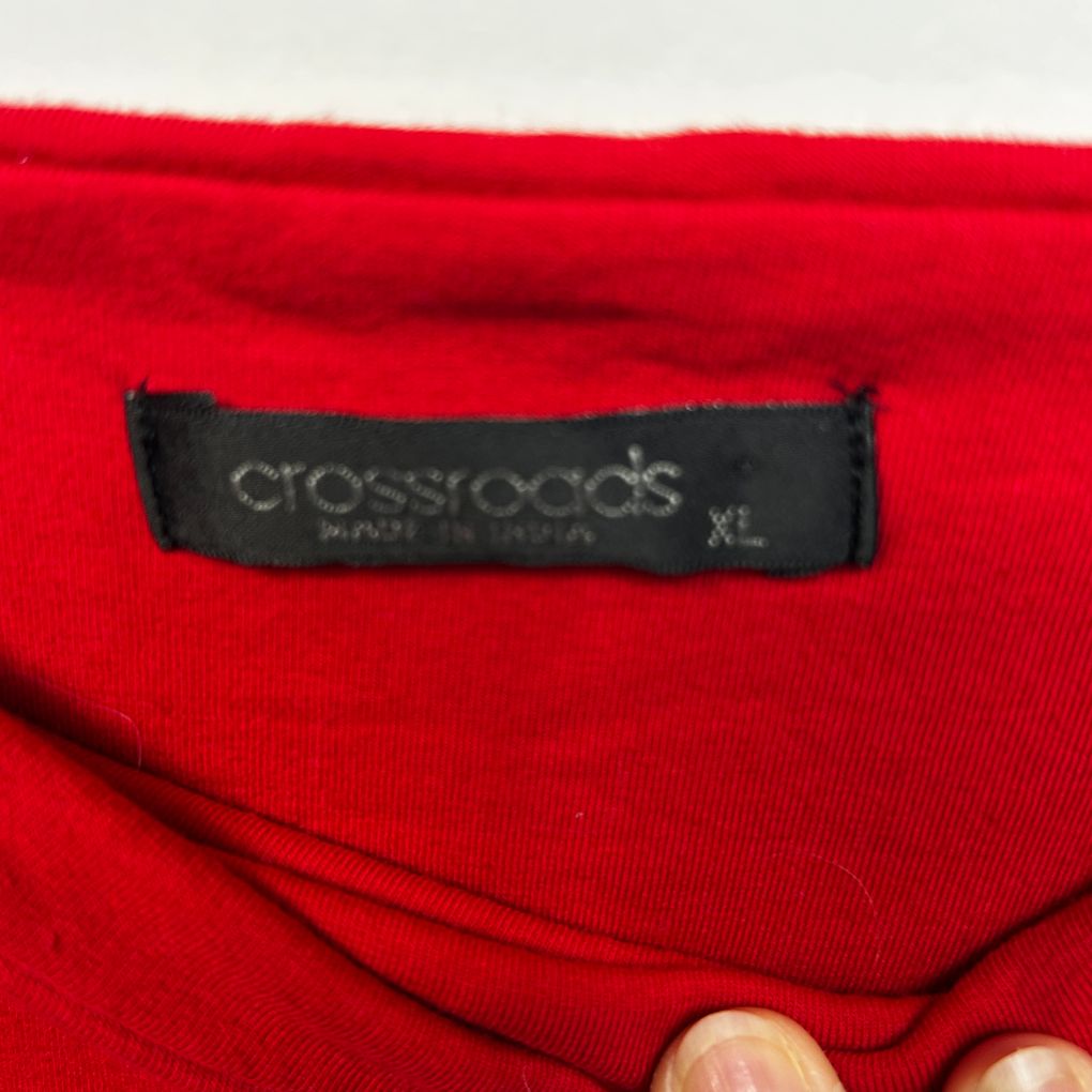 Crossroads Red Cotton Top - Size XL