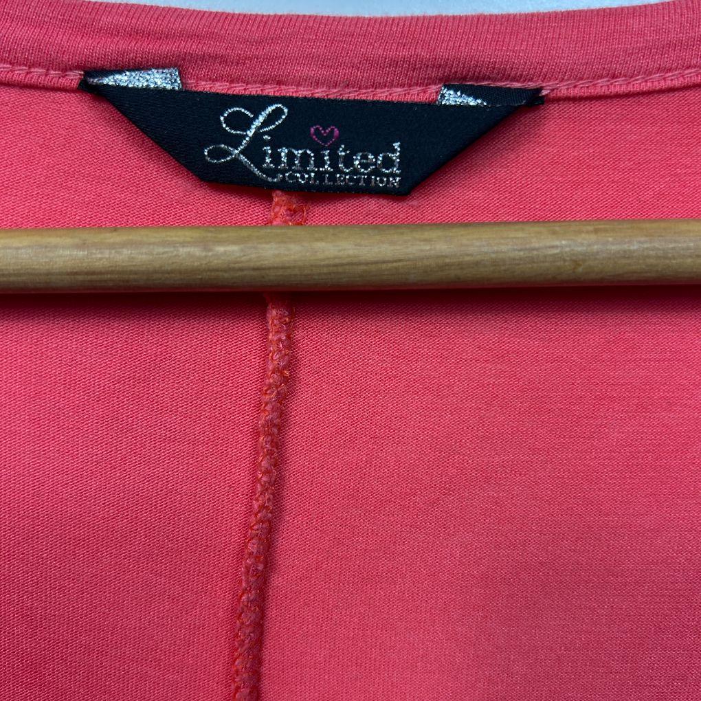 Yours Coral Frill Sleeve Top - Size 26