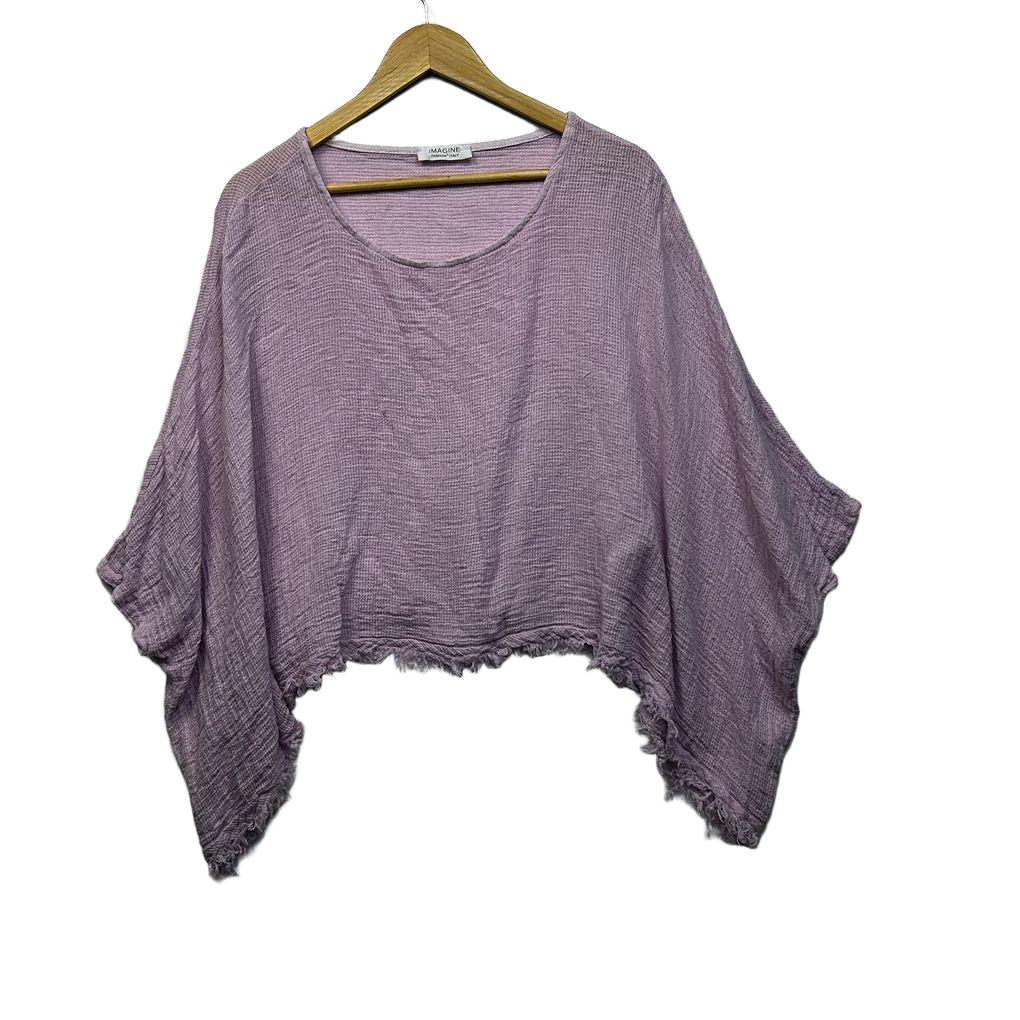 Imagine Italian Lilac Linen Top - One Size