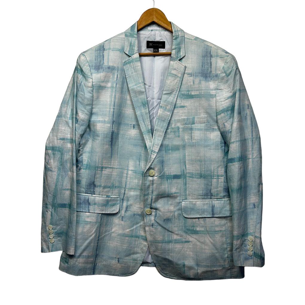 Inc International Concepts Blue Slim Fit Linen Blazer - Size XXL