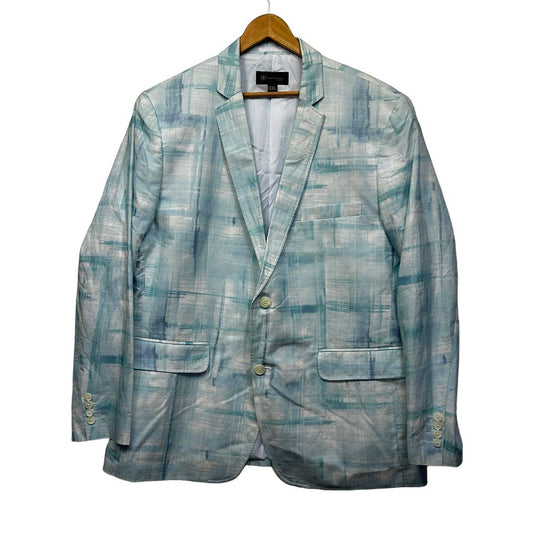 Inc International Concepts Blue Slim Fit Linen Blazer - Size XXL
