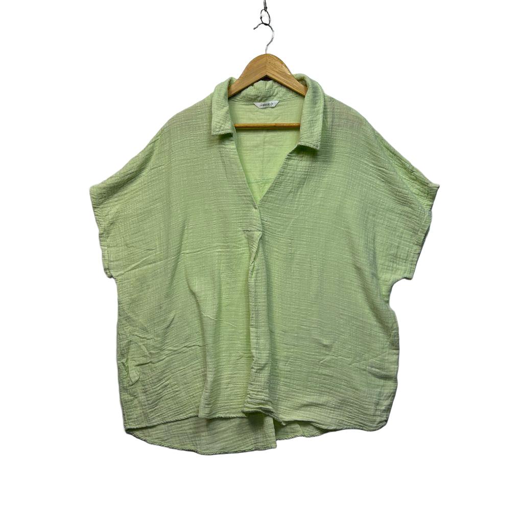 Isobelle Green Cotton Shirt - Size 20