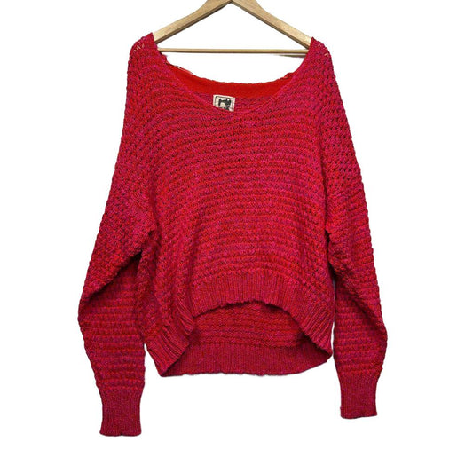 Jaase Red Cotton Jumper - Size M (Oversized)