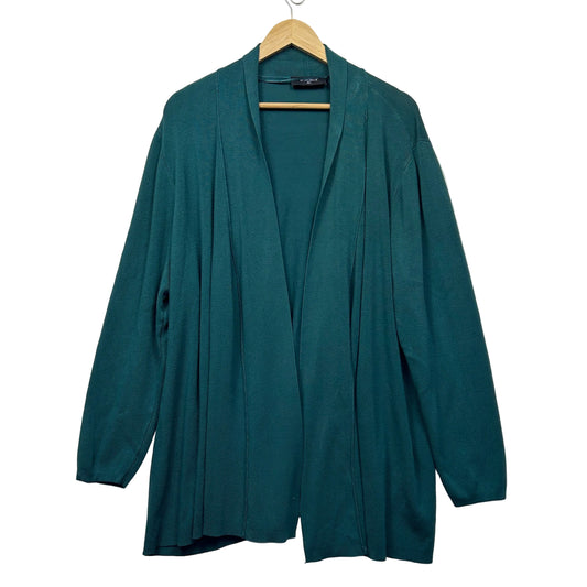 Jacqui E Teal Cardigan - Size 22
