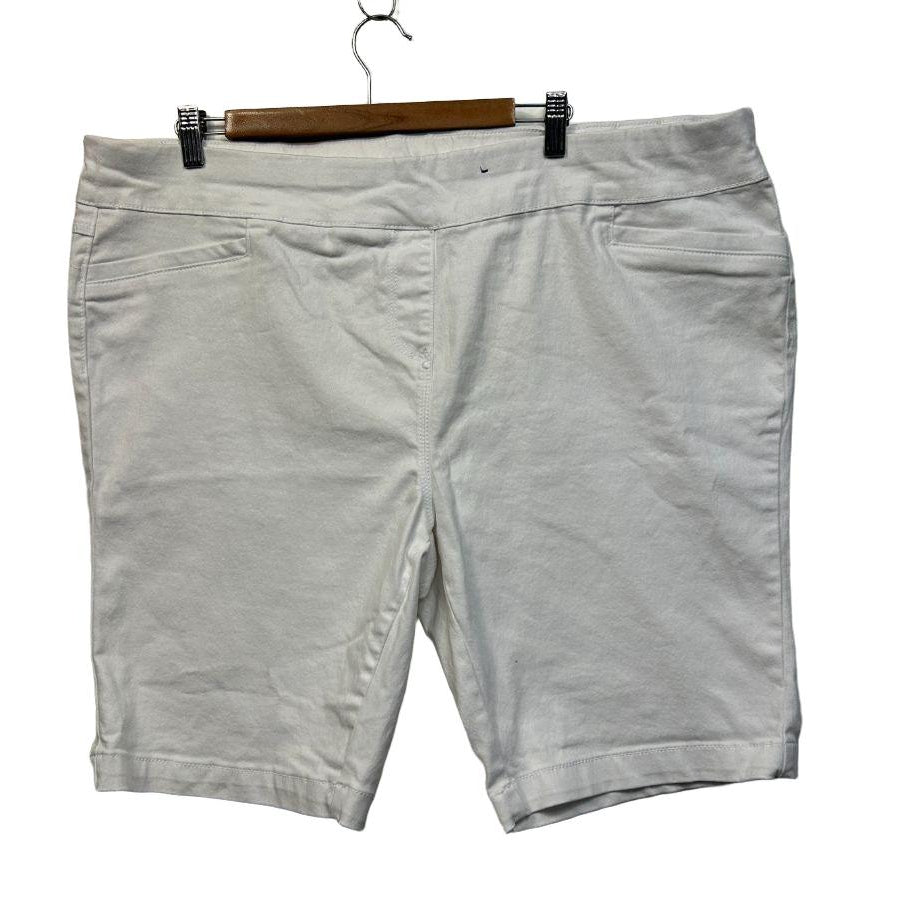 Millers White Cotton Shorts - Size 22