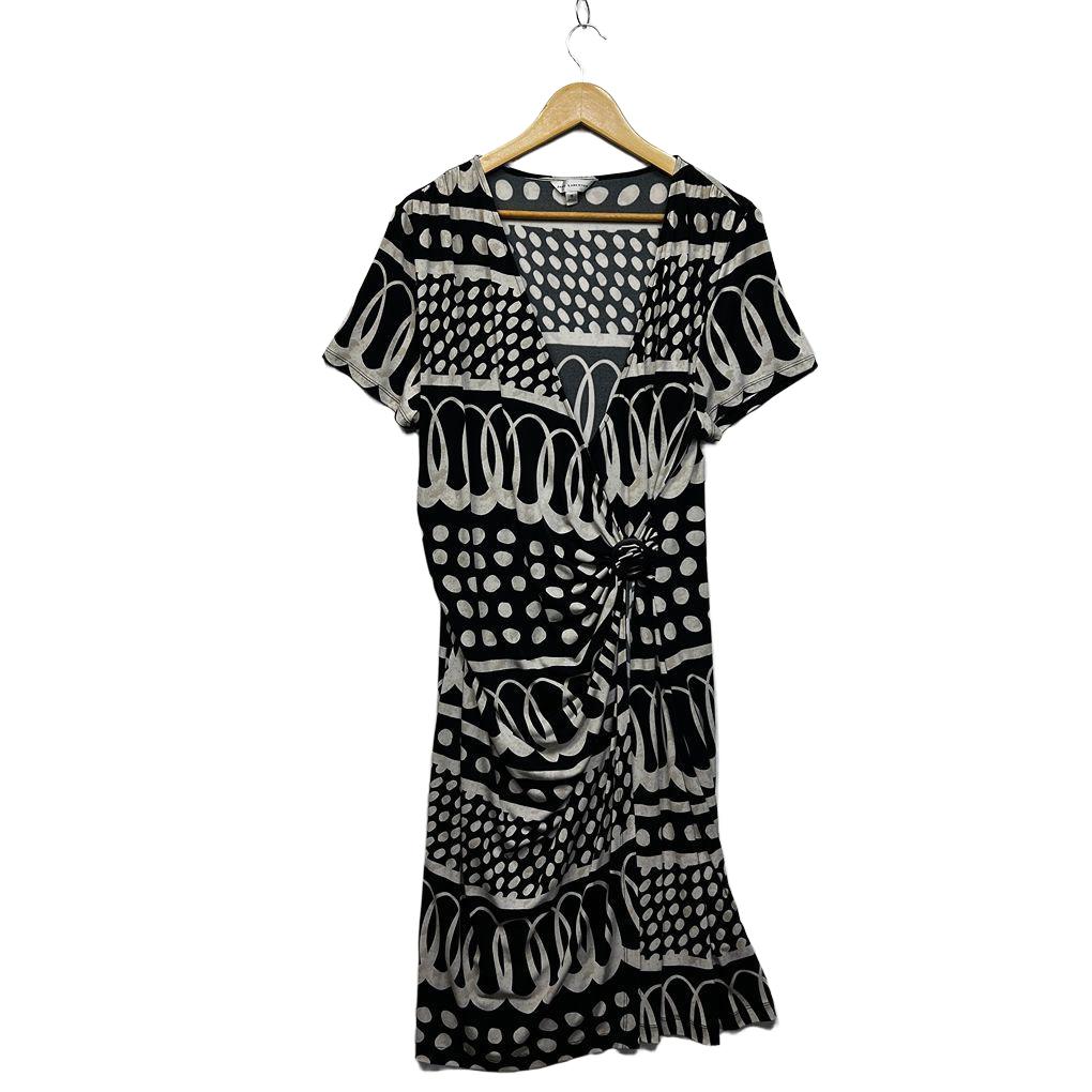 Jane Lamerton Black Plus Size Faux Wrap Dress - Size 18