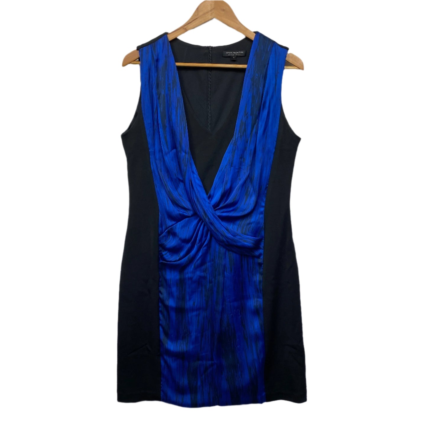 Jason Brunsdon Black Label Dress Size 16 Sleeveless Black Blue Cocktail