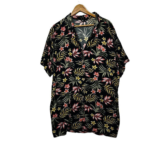 Jay Jays Black Foral Shirt Dress or Longline Top - Size 16