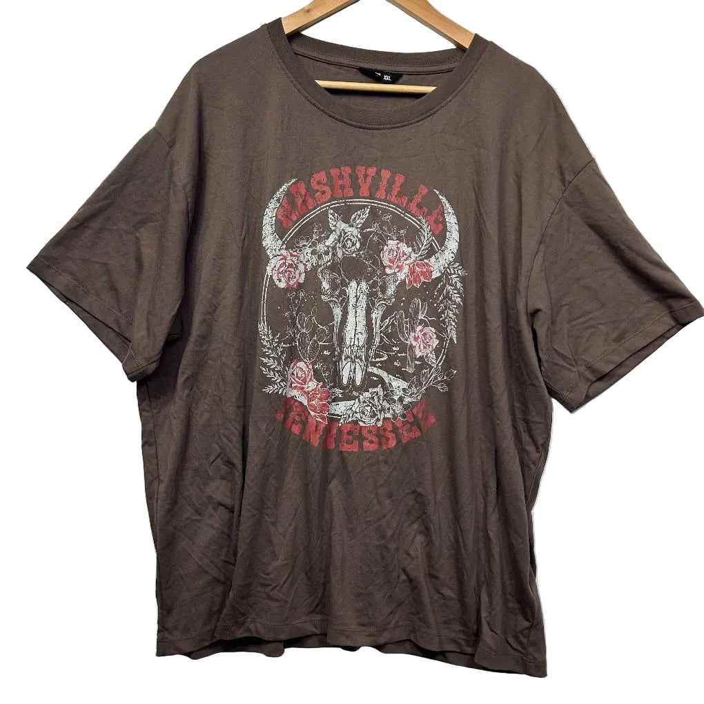 Jay Jays Brown Cotton T-Shirt - Size XXL