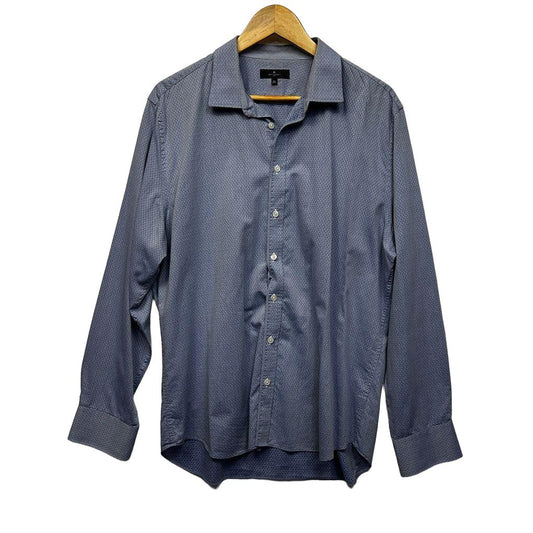 Jeff Banks Blue Cotton Mens Shirt - Size XXL