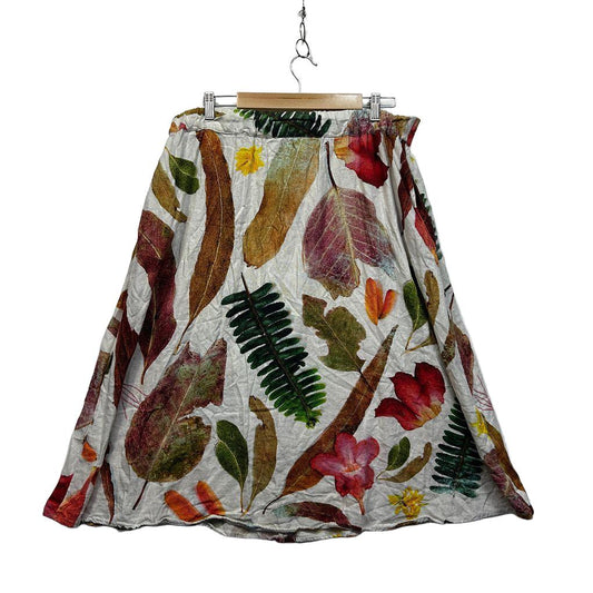Jericho Road Clothing Linen Floral Skirt - Size 18