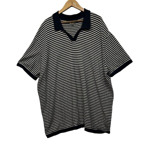 Johnny Bigg Black and White Cotton Polo - Size 5XL