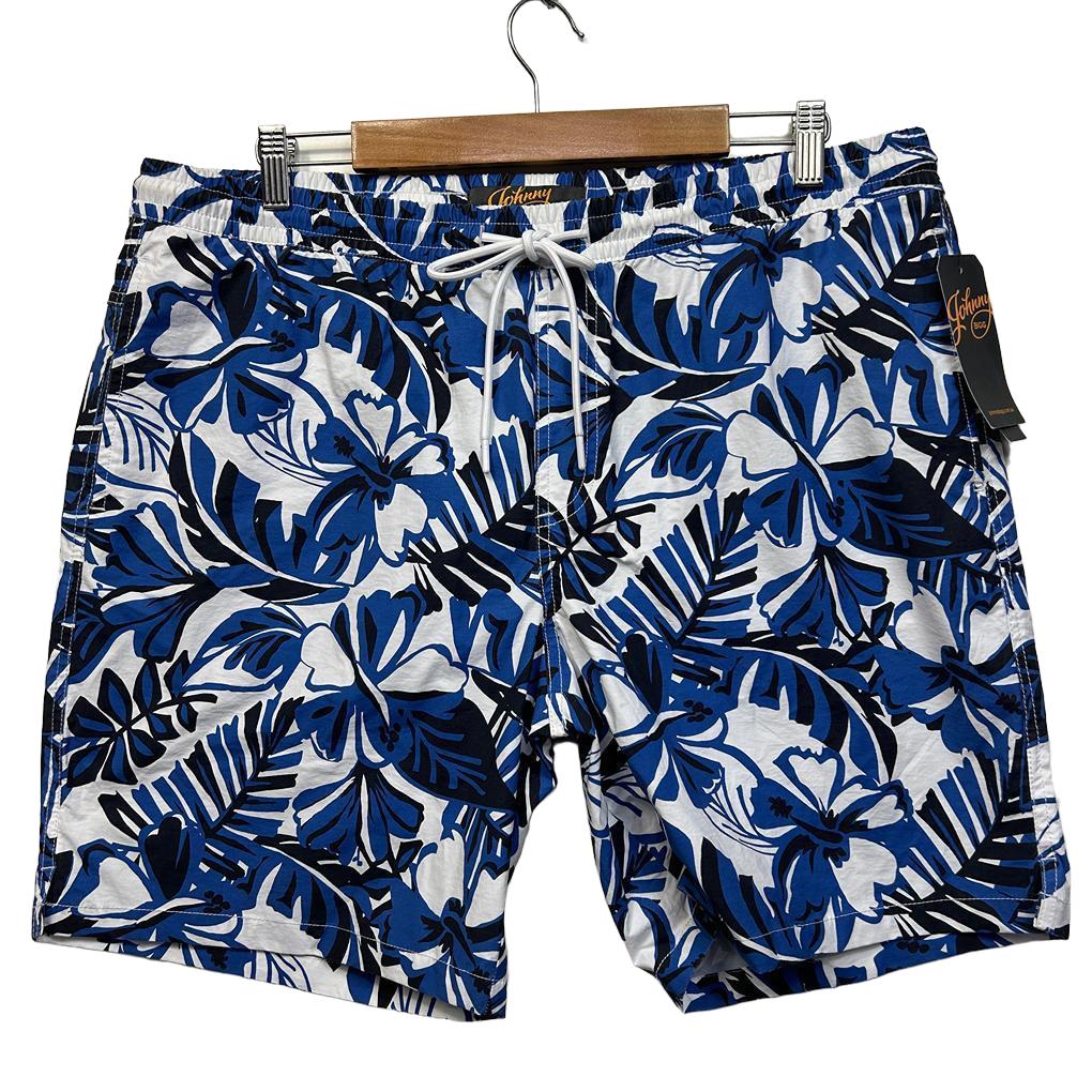 Johnny Bigg Blue Floral Swim Shorts - Size 38