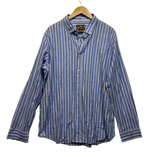Johnny Bigg Blue Linen Shirt - Size 2XL
