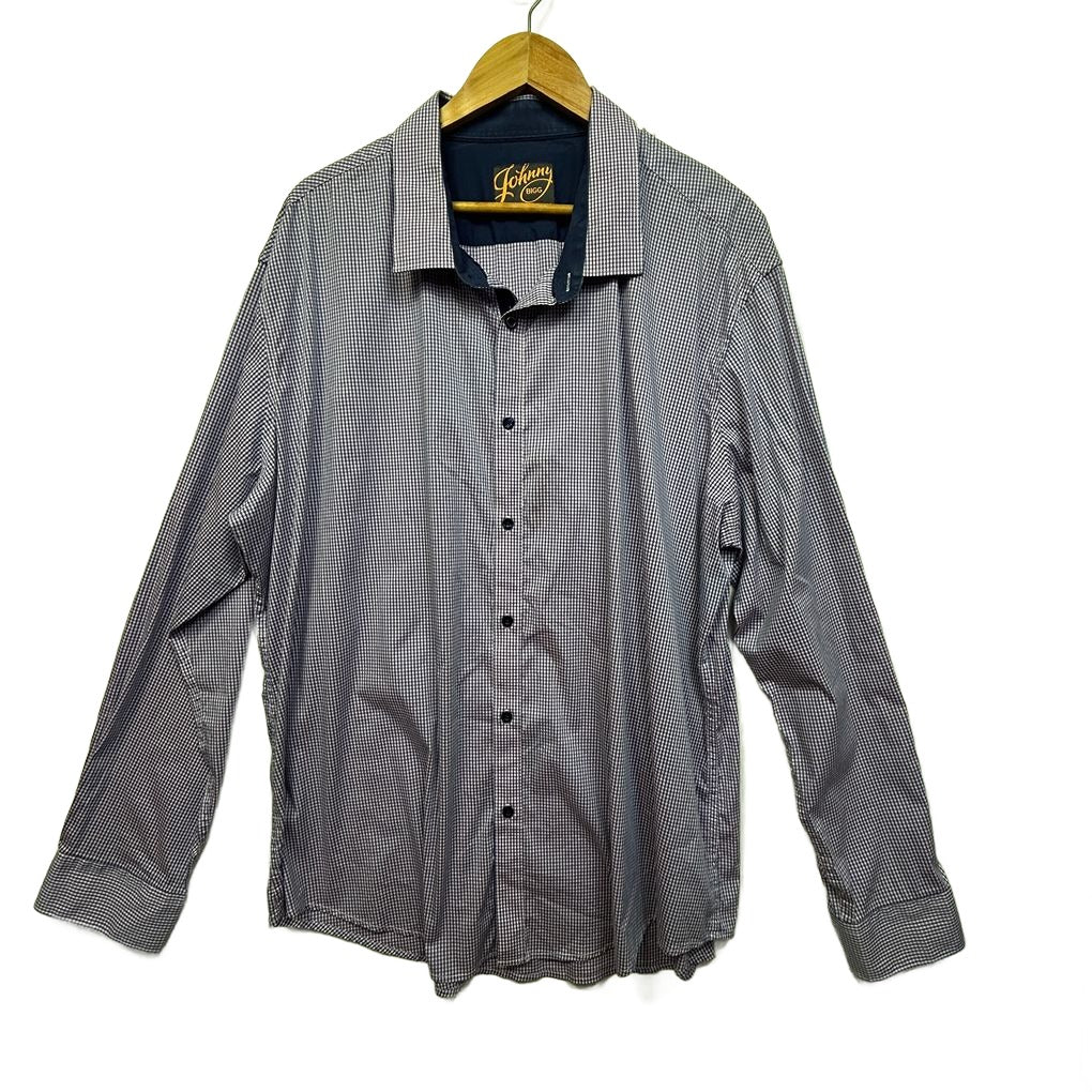 Johnny Bigg Grey Check Shirt - Size 4XL