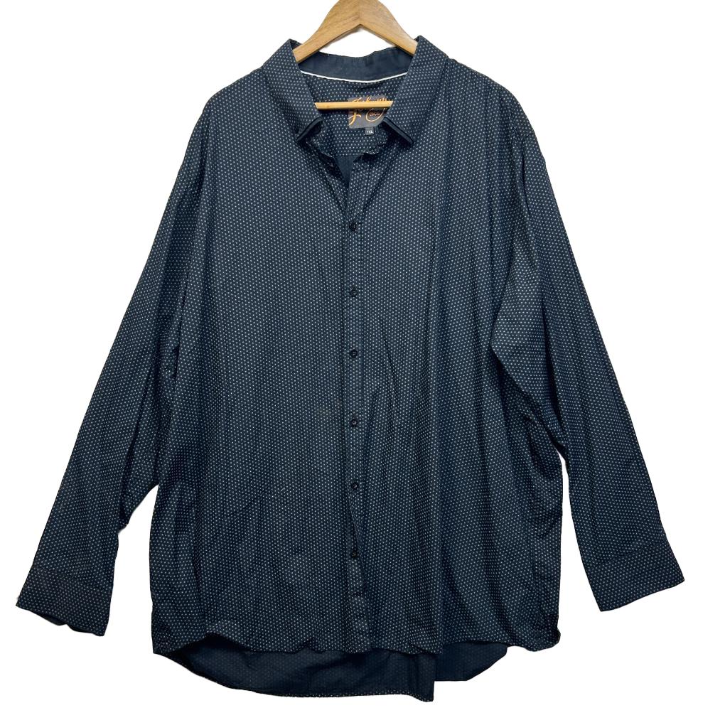 Johnny Bigg Navy Cotton Shirt - Size 7XL