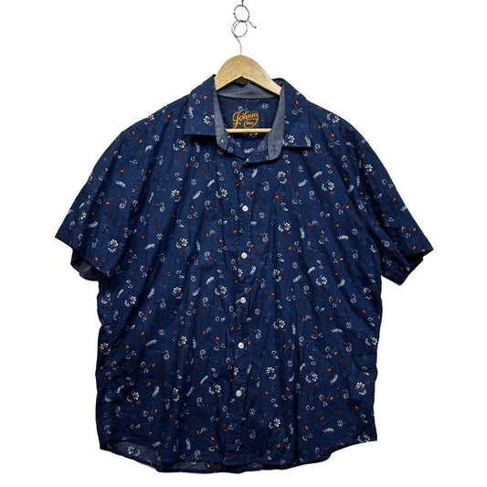 Johnny Bigg Navy Short Sleeve Cotton Mens Shirt - Size 2XL