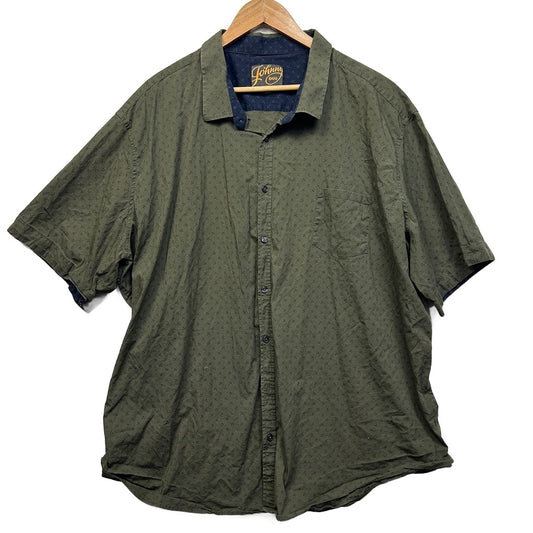 Johnny Bigg Olive Green Short Sleeve Shirt - Size 7XL