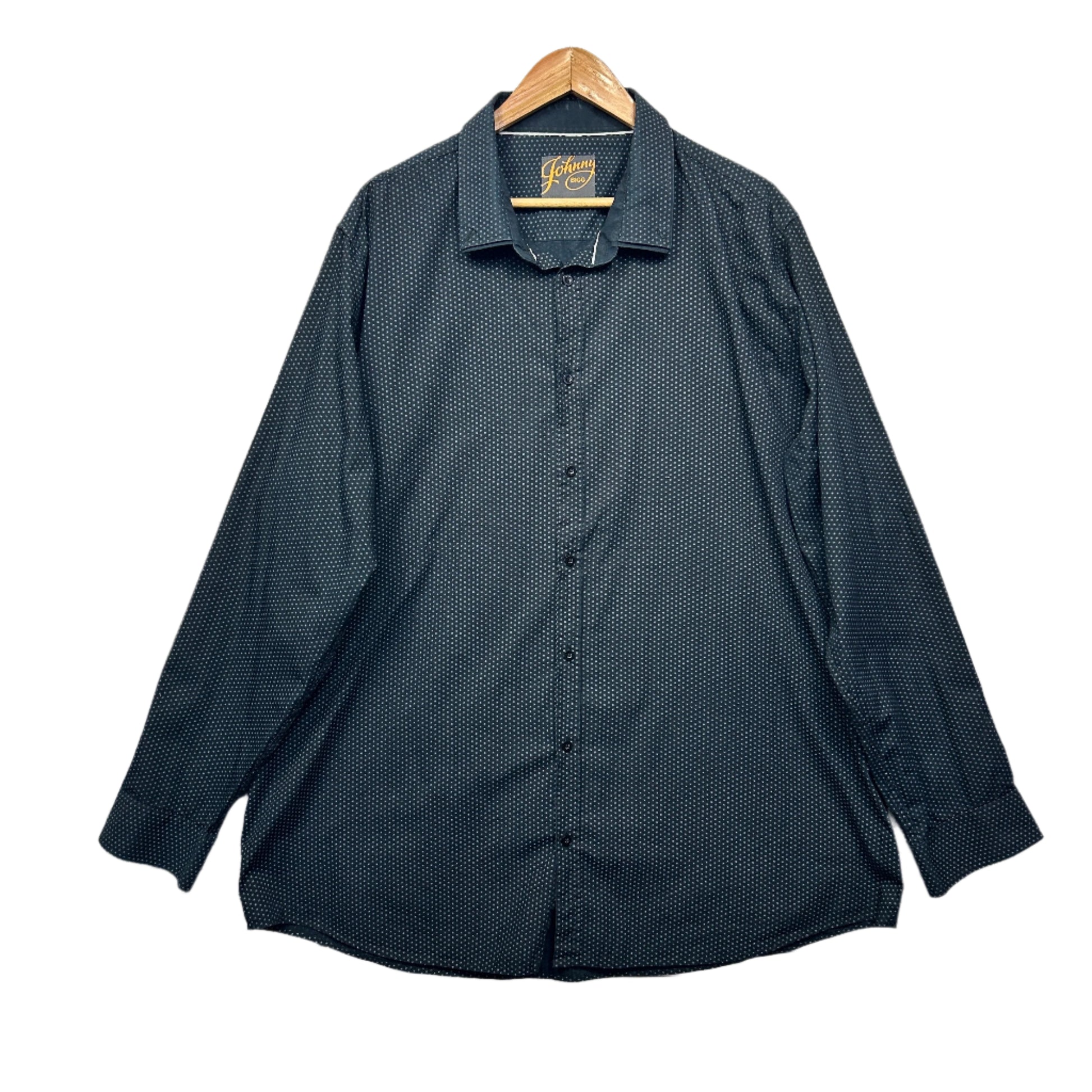 Johnny Bigg Shirt Size 4XL Long Sleeve Grey Cotton