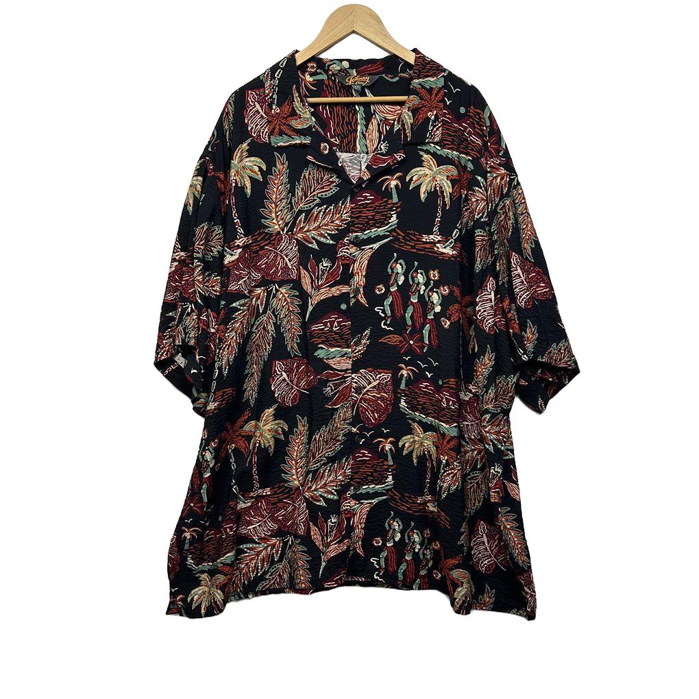 Johnny Bigg Black Tropical Hawaiian Shirt - Size 6XL