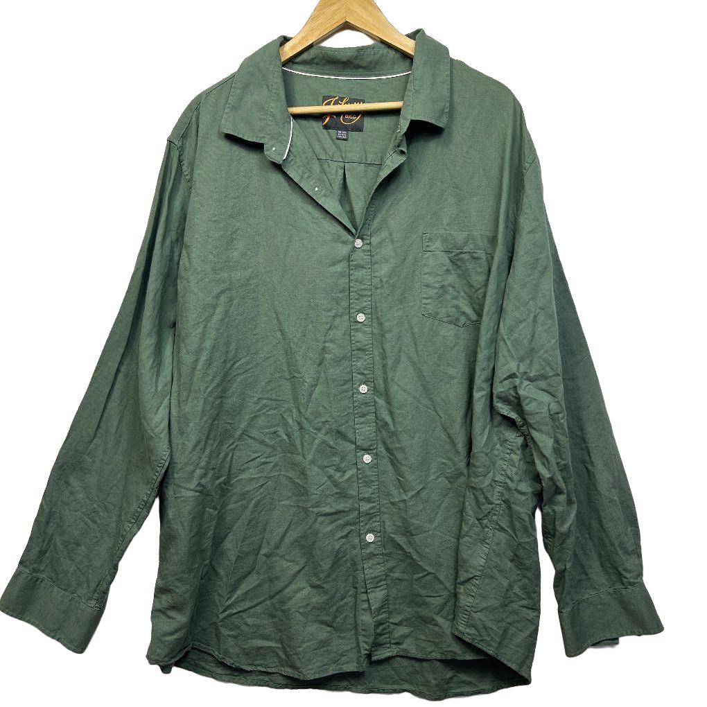 Johnny Bigg Green Linen Shirt - Size 4XL