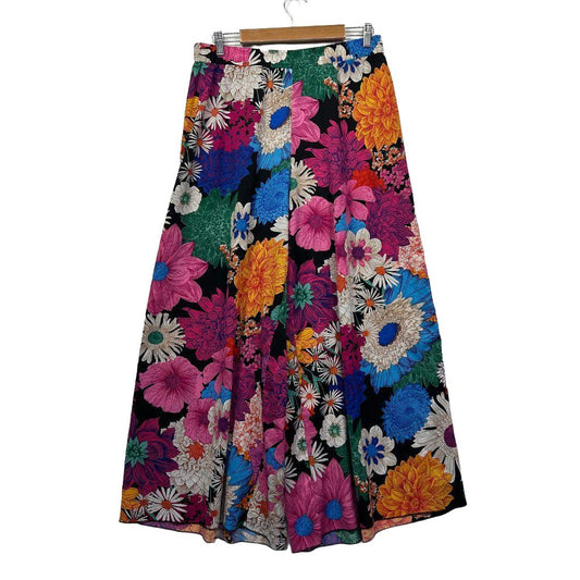 Joress Curve Multicolour Floral Wide Leg Pants - Size 1XL