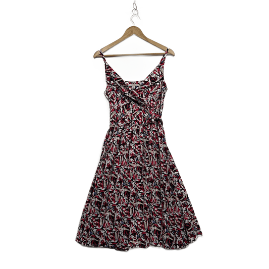 Jump Multicoloured Fit & Flare Midi Dress - Size 14