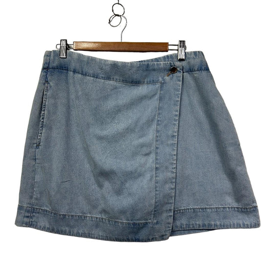 Just Jeans Blue Cotton Denim Skort - Size 14