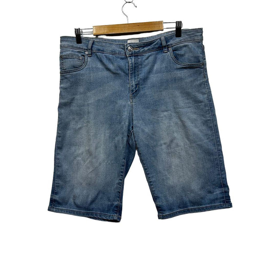 Just Jeans Blue Denim Shorts - Size 14 (fault - mark)