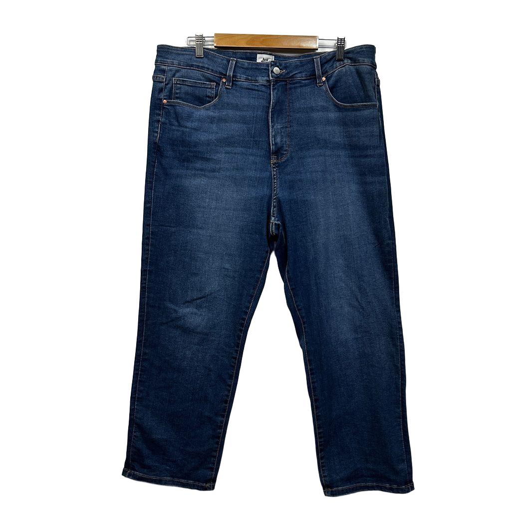 Just Jeans Blue Reformed Sky High Cropped Jeans - Size 18