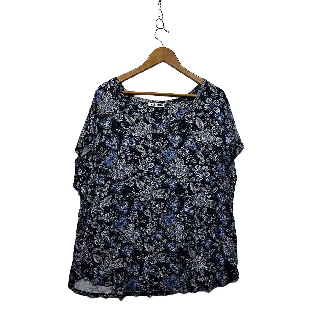 Just Jeans Navy Plus Size Top - Size 22