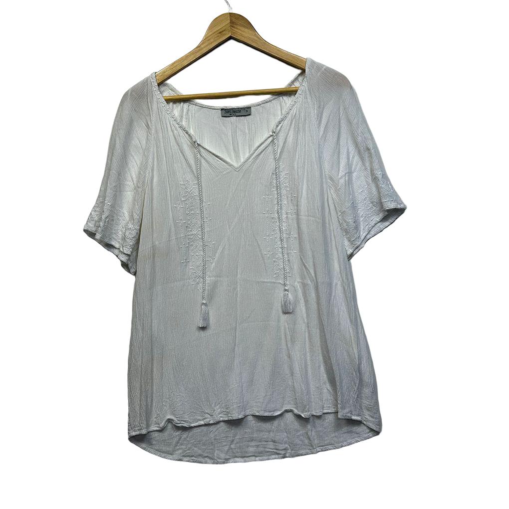 Just Jeans White Top - Size 16
