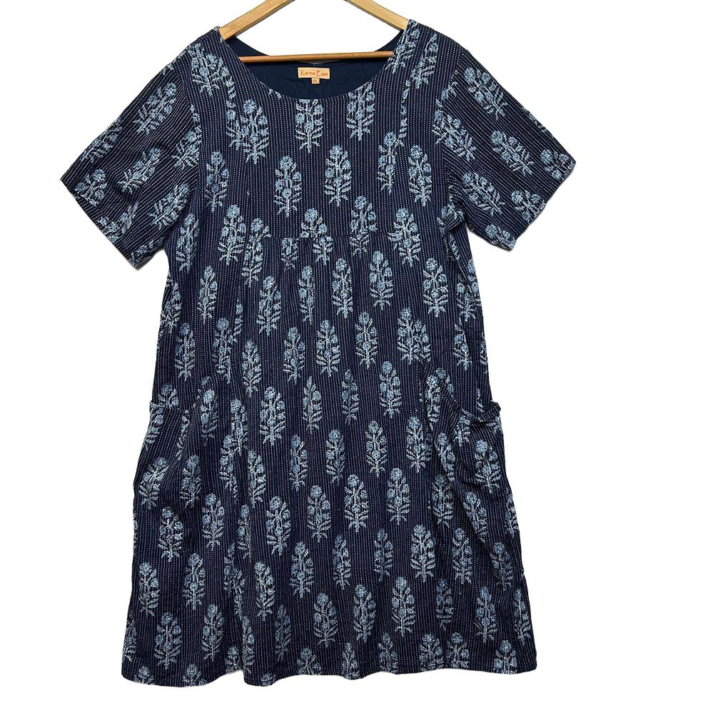Karma East Navy Cotton Dress - Size XXL